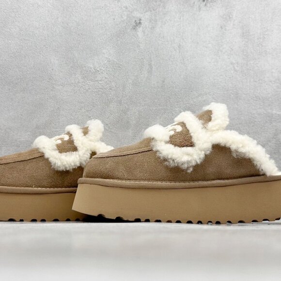 UGG Brown Plush Slippers - Picture 5 of 9
